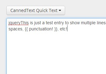 jQuery cannedtext